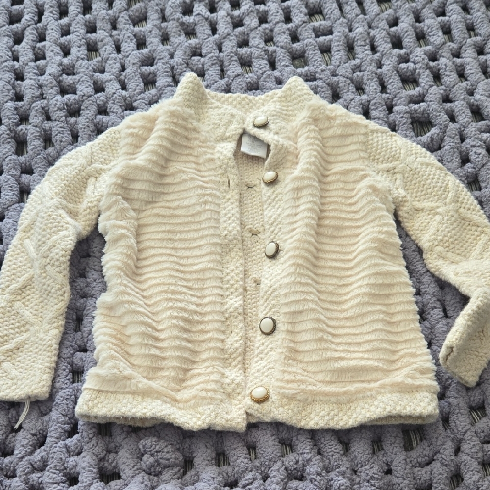 T Tahari Cream Kids Jacket